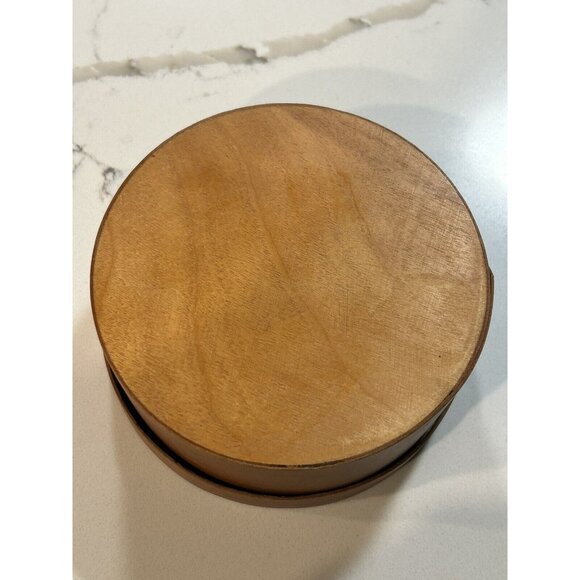 Shaker Style Box Oval Cherry Wood Finger Joints Copper Nails Handmade 5x2” - Picture 3 of 5